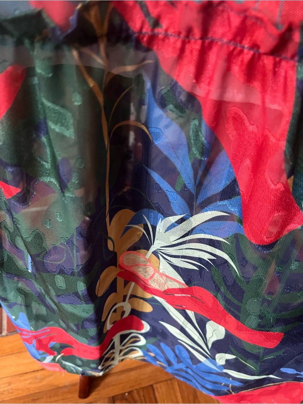 Anthropologie Hutch Boho Tropical Floral Tiered Maxi Skirt | Size 3X - Picture 5 of 11